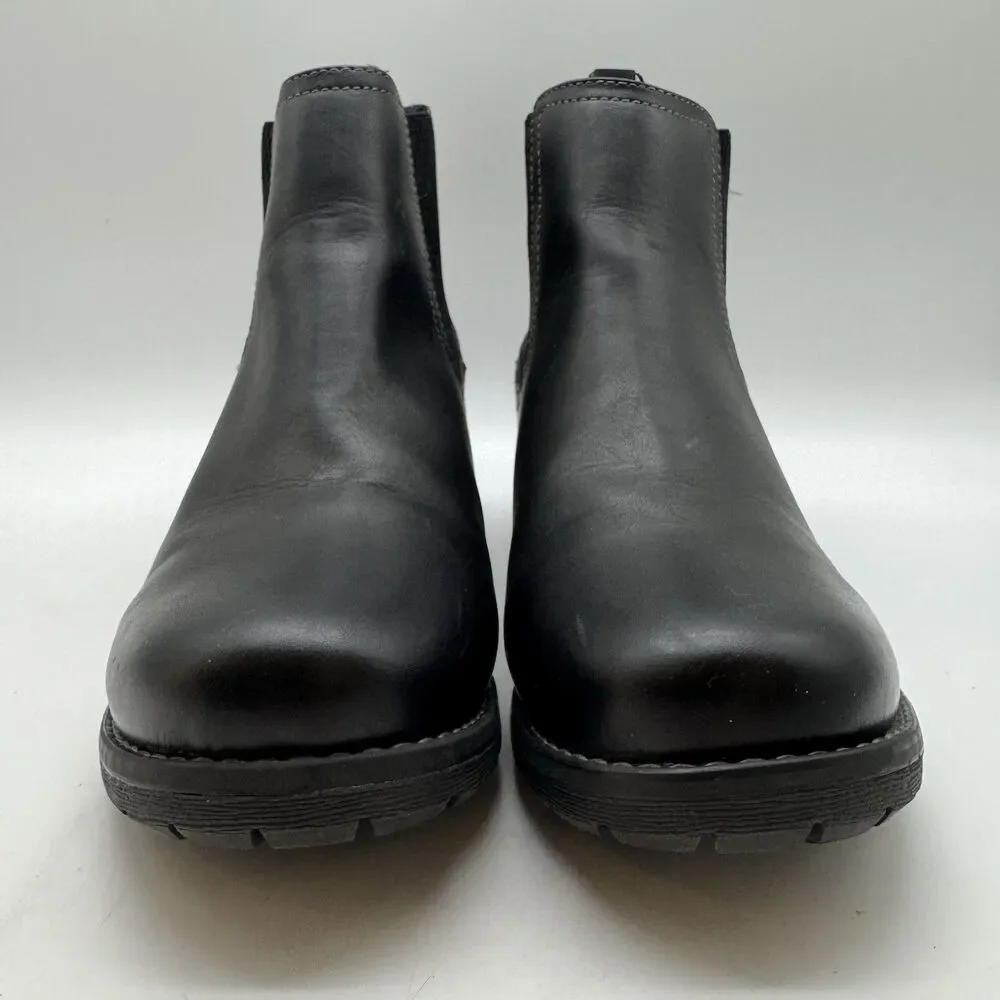 Eastland Jasmine Chelsea Boots Woman's 8.5W Black Faux Leather Chunky 2149-01
